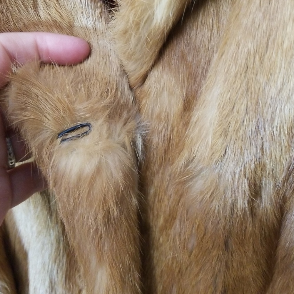 Vintage Genuine Rabbit trench coat, vintage fur - Picture 5 of 8